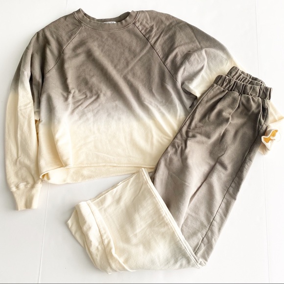 Three Bird Nest Tops - Three Bird Nest Keep It Together Tie Dye Set Sweatshirt Pants Ombré